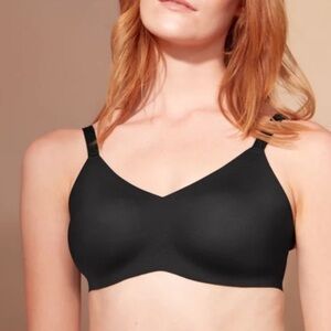 KNIX Padded V-Neck Bra Thin Strap in Black Size 5 (Fits 38 C-D & 40-C)